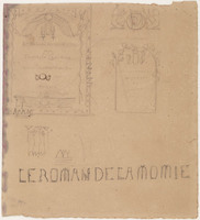 KT 1744
          <br/>
          schetsjes voor illustraties bij 'Le Roman de la momie' van Gautier
          <br/>
          <em>Famars Testas, Willem de (1834-1896)</em>